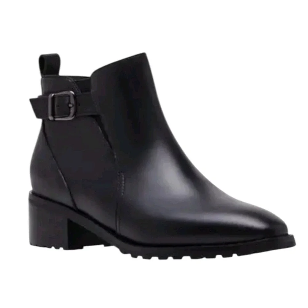 New $150 Blondo Sullivan Waterproof Black Booties 8.5 Boots Leather Nordstrom